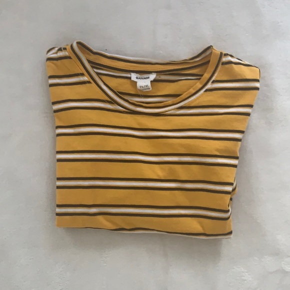 Garage Yellow Black and White Striped Shirt - Picture 1 of 4